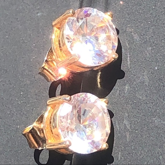 Erica Lyons Gold Plate 925 Silver Earrings - Picture 11 of 11